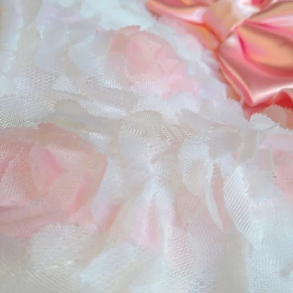 Rare Editions Dress Little Girls Sz 3T 🤍White 💕Pink Formal / Occasion - Picture 9 of 10